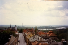 Sandomierz, fragment miasta z synagogą.