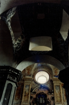 Słonim, synagoga, bima, kopuła baldachimu, polichromia.
