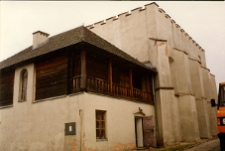 Szydłów, synagoga, widok od południowego zachodu.