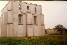 Szydłów, synagoga, widok od wschodu.