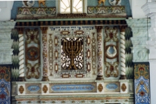 Włodawa, Wielka Synagoga, wnętrze, Aron ha-kodesz, fragment.