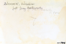 Żółkiew, synagoga "Sobieski-szul", opis na rewersie fotografii.