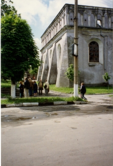 Ż&oacute;łkiew, synagoga "Sobieski-szul", elewacja wschodnia.