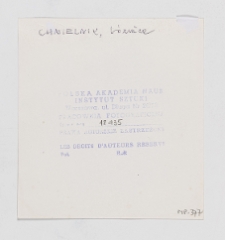 Chmielnik, synagoga, verso.