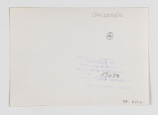 Chodorów, synagoga, verso fotografii.