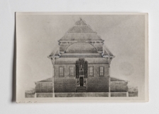 Chodorów, synagoga, przekrój.