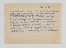 Chomsk, synagoga, notatka.