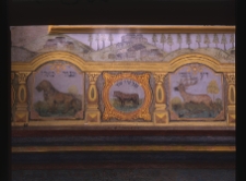 Łańcut, synagoga, wnętrze, dekoracje.