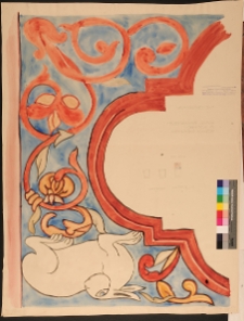 Połaniec, synagoga, fragment dekoracji malarskiej.