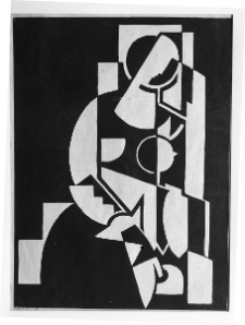 Berlewi, Henryk, Siedząca kobieta, 1922, linoryt