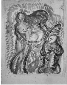 Czyżewski, Tytus, Salome, 1909, akwarela