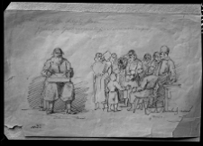 Gierdziejewski, Ignacy, Jankiel grający na cymbałach, 1850, akwarela, pi&oacute;rko