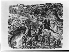 Hiszpańska- Neumann, Maria, Ilustracja do dramatu "Jerma" F. Garci Lorca, 1954, drzeworyt