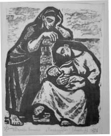 Hiszpańska-Neumann, Maria, Macierzyństwo, 1956, drzeworyt