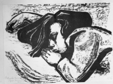 Hiszpańska-Neumann, Maria, Śpiąca dziewczynka, 1956, drzeworyt