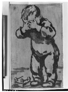 Hiszpańska-Neumann, Maria, Zrozpaczony z cyklu Nasze Dzieciaki, 1954, kwasoryt