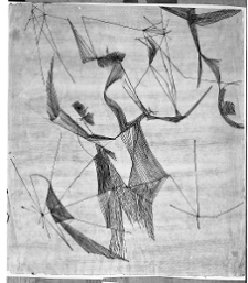 Kantor, Tadeusz, kompozycja abstrakcyjna, 1948, tusz, kredka