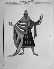 Kantor, Tadeusz, Projekt kostiumu do sztuki Nazim Hikmeta, "Legenda o miłości, 1954, gwasz