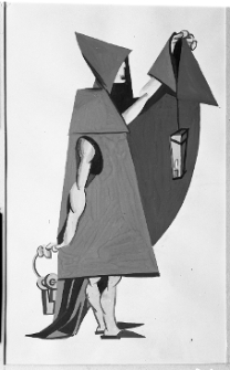 Kantor, Tadeusz, Projekt kostiumu do sztuki "Miarka za miarkę, W. Shakespear'a, 1954, gwasz