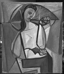 Kantor, Tadeusz, Kobieta z parasolem, 1945, olej