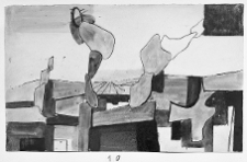 Kantor, Tadeusz, Formy przestrzenne, 1946, tusz, akwarela