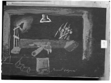Kantor, Tadeusz, Projekt dekoracji do "Powrotu Odysa" Stanisława Wyspiańskiego, 1944, gwasz