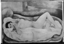 Kisling, Mojżesz, Naga na r&oacute;żowym dywanie, 1927, olej