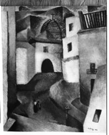 Kisling, Mojżesz, Uliczka w Sagunto (Hiszpania), 1916, olej