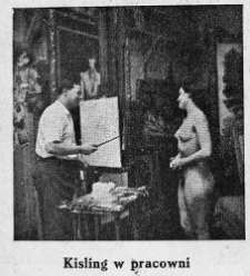 Kisling, Mojżesz, Artysta w pracowni, 1935, fotografia w Wiadomościach Literackich 1935 nr 38, s. 8