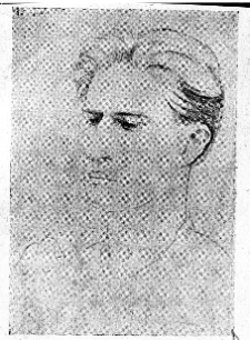 Kisling, Mojżesz, Głowa mężczyzny, 1935, rysunek, reprodukcja z Wiadomości Literackich 1935