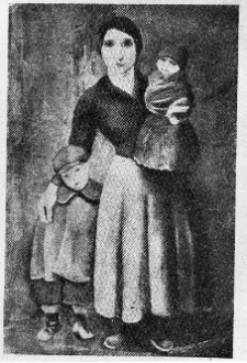 Kisling, Mojżesz, Kobieta z dwojgiem dzieci, Reprodukcja z "Wiadomości Literackich , 1935 nr 48, str. 51-52