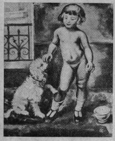 Kramsztyk, Roman, Dziewczynka z pieskiem, 1925, reprodukcja z "Wiadomości Literackich"