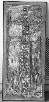 Lebenstein, Jan, Figura krzyżowa w zielonej ramie, 1957, olej
