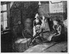 Markowicz, Artur, Przy kołowrotku, 1911, pastel