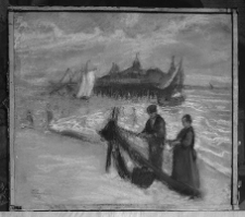 Markowicz, Artur, Brzeg morza w Ahlbock, 1923, pastel, kredka