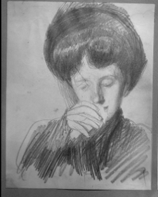 Markowicz, Artur, Głowa kobieca w zawoju, pastel