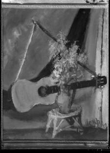 Menkes, Zygmunt, Martwa natura z gitarą, 1928, olej