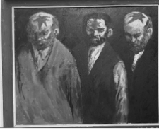 Oberlander, Marek, Napiętnowani, 1955, olej