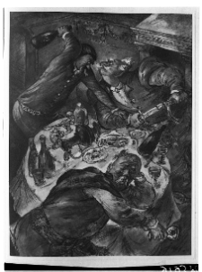 Szancer, Jan Marcin, Ilustracja do książki "Satyry" I. Krasickiego, 1955, rysunek