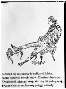 Szancer, Jan Marcin, Ilustracja do książki "Satyry" I. Krasickiego, 1955, rysunek