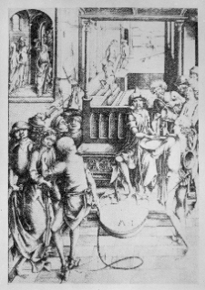 Van Meckenem, Israel, Umycie rąk Piłata, 1480, drzeworyt