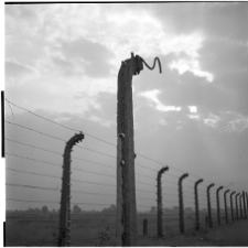 Oświęcim, niemiecki nazistowski obóz koncentracyjny i zagłady, ogrodzenie.