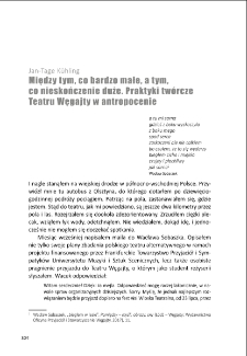 Między tym, co bardzo małe, a tym, co nieskończenie duże. Praktyki twórcze Teatru Węgajty w antropocenie