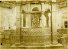 Wołpa, synagoga, bima, fragment dolny.