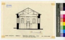 Nowy Korczyn, synagoga, przekr&oacute;j.