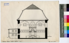Przeworsk, synagoga, przekr&oacute;j.