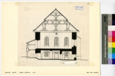 Wodzisław, synagoga, przekr&oacute;j.