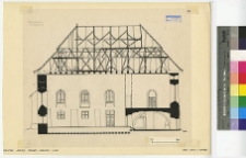 Wodzisław, synagoga, przekr&oacute;j.