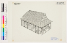 Pilica, synagoga, widok perspektywiczny.