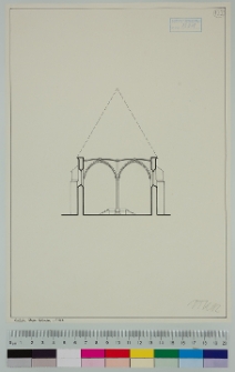 Kraków, synagoga, przekrój.